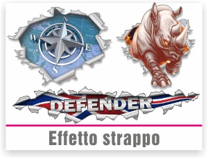 Adesivi con effetto lamiera strappata Adesivi effetto strappo